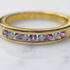 pink sapphire and diamond eternity ring