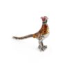 saturno silver pheasant figurine